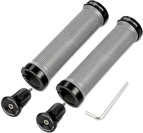 Vista 19 de TOPCABIN - Puños de manillar de bicicleta de doble bloqueo - Puños de goma cómodos para BMX y bicicleta de montaña