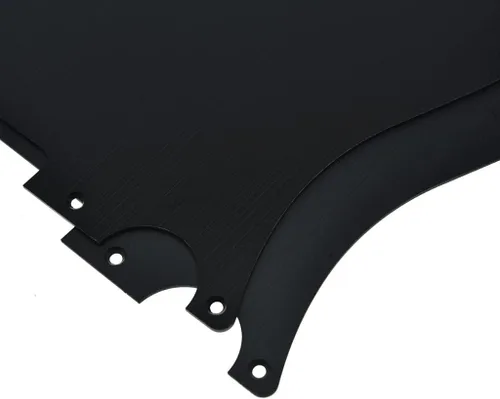 Vista 5 de KAISH Metal aluminio anodizado American Vintage 5 agujero Tele estilo Pickguard TL Pick Guard Scratch Plate para USA/México Telecaster Negro