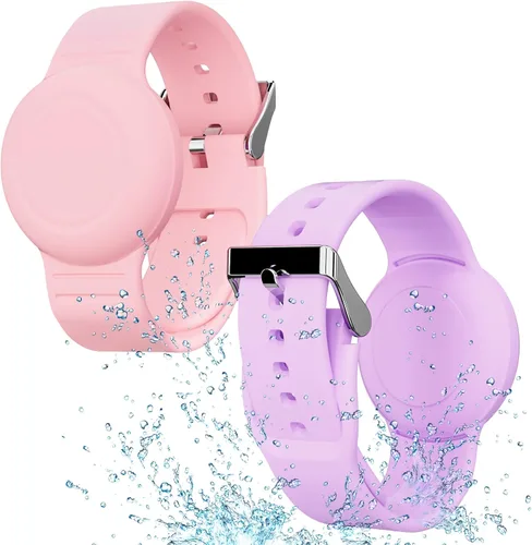 Vista 8 de Pulsera impermeable compatible con Airtag (1ª y 2ª generación) para niños Negro/Azul Marino