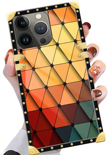 Vista 17 de Funda compatible con iPhone 14 Pro Max (6.7 pulgadas), hermosa mariposa Flosers dorada, de lujo, suave TPU duro, parte trasera de policarbonato