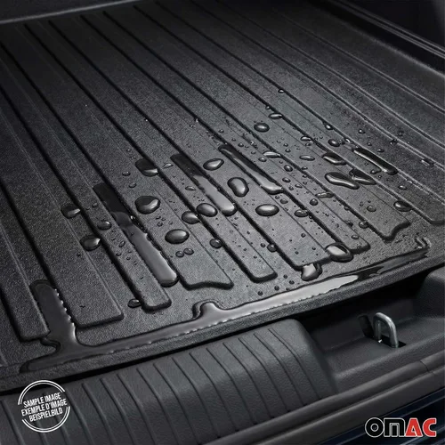 Vista 3 de OMAC Alfombrillas para maletero Honda Fit Hatchback 5 puertas 2007-2008 Moldeado 3D Cargo Liner - Negro - Caucho - Protección para todo