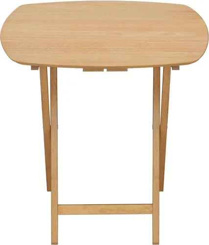 Vista 4 de eHemco Mesa plegable de madera dura de gran tamaño para la cena, comer, 25.5 pulgadas, natural