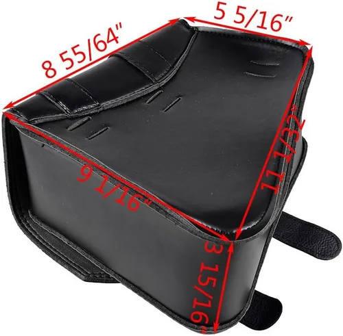 Vista 3 de Astra Depot Compatible con Harley Sportster XL883 XL1200 Alforja Solo con Brazo Oscilante de Cuero PU Negro (Izquierda y Derecha)