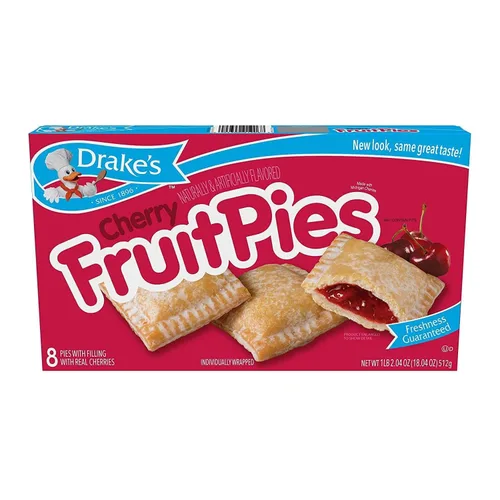 Vista 5 de Drake's by Hostess - 8 pasteles de fruta de cereza de 16 onzas (paquete de 6)