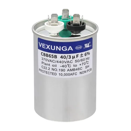 Vista 35 de VEXUNGA Capacitor Dual de Arranque Redondo A/C de 50/5 uF 50+5 MFD 370VAC o 440VAC CBB65 CBB65B Capacitores de Aire Acondicionado para Motor