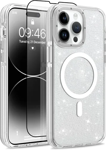 Vista 129 de Funda magnética para Google Pixel 10 Pro XL [compatible con Magsafe] [bonito diseño fluorescente de moda] a prueba de golpes, delgada, translúcida