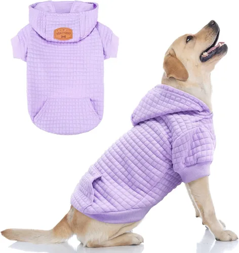 Vista 8 de BEAUTYZOO - Sudadera con capucha para perros con agujero para correa y bolsillo, suéteres para perros pequeños, medianos y grandes, niños y niñas