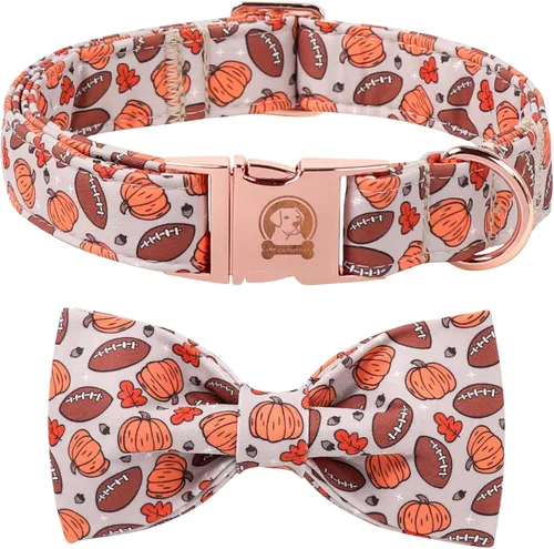 Vista 12 de MR. CHUBBYFACE - Collar de perro de San Valentín con corbatín, lindo collar de perro con corazón azul con hebilla de metal, collar de algodón