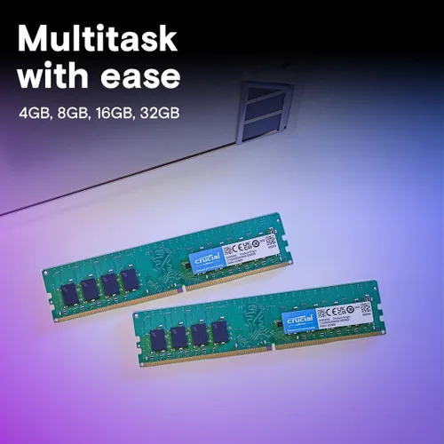 Vista 4 de Crucial 4 GB, DIMM de 288 pines, DDR4 PC4-19200