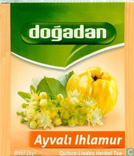 Vista 3 de Dogadan Ayvalı Ihlamur (té de hierbas de membrillo-tilo) 20 bolsas de té, paquete de 3