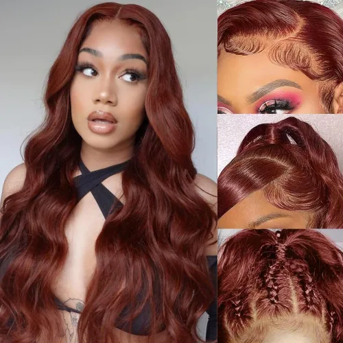 Vista 26 de Pelucas de cabello humano ondulado con encaje frontal transparente HD de 13 x 6 pulgadas, densidad del 200 %, sin pegamento, con pelitos de bebé