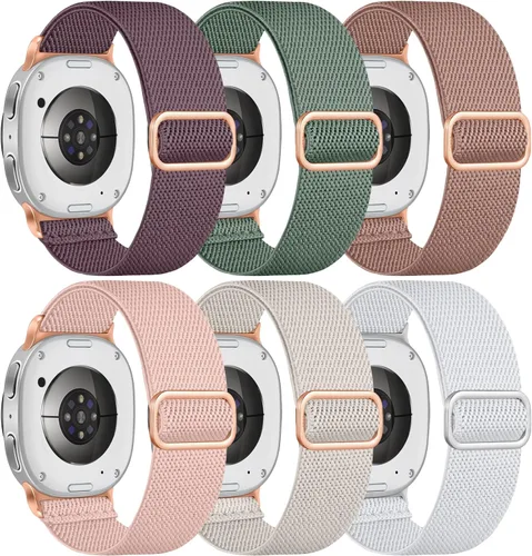 Vista 18 de Easuny 6 Pack de Correas Elásticas Compatibles con Samsung Galaxy Watch 8 Banda 40mm 44mm, Correa de Bucle Samsung Galaxy Watch 8 Classic 46mm