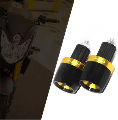 Vista 2 de Moto Handlebar End Plug Motorcycle Universal Handlebar Grips Ends Counterweight Bar Slider End Cap Plug for FA&zer FZ8 FZ 8 7/8