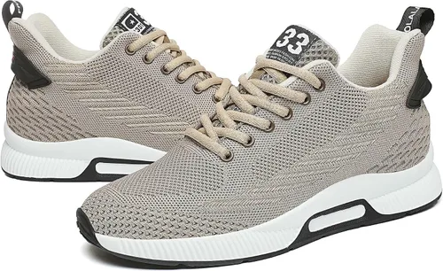 Vista 2 de CERYTHRINA Zapatillas de deporte para hombre Zapatos deportivos invisibles de altura que aumentan 2.36 pulgadas más altos zapatos de ascensor