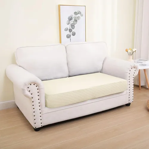 Vista 8 de hyha Fundas de cojín para sofá al aire libre, fundas lavables para sofá seccional, jaspe de diamante, funda elástica para cojín de asiento de sofá