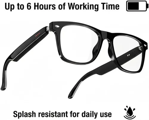 Vista 6 de Lentes inteligentes con Bluetooth para hombres y mujeres, bloqueo de luz azul Open-Ear Speaker Bluetooth Audio Glasses for Work & Driving