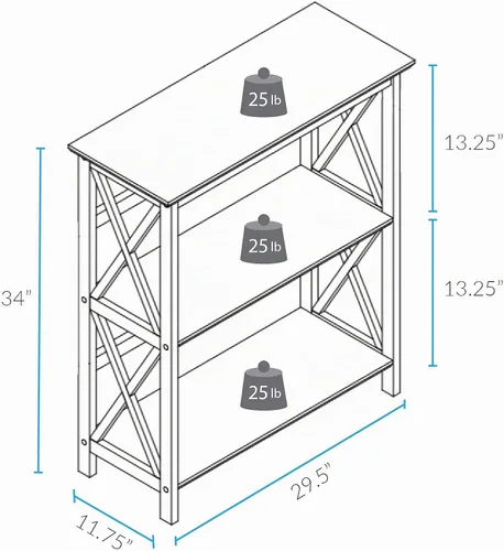 Vista 3 de Estantería con estantes para libros Casual Home Nogal
