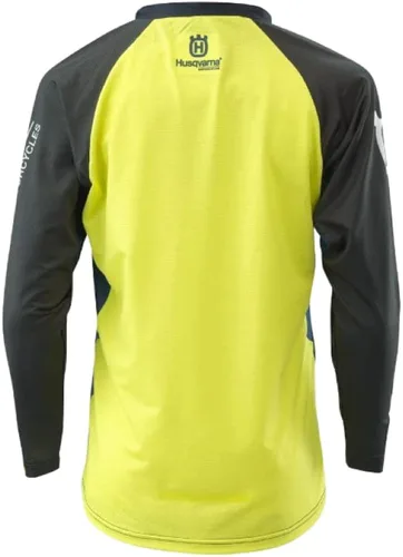 Vista 2 de Husqvarna - Camisa rayada para niños, Azul Amarillo Negro, S