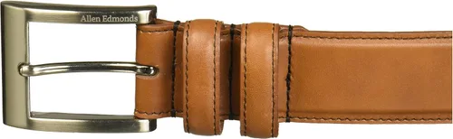 Vista 2 de Allen Edmonds Cinturón de vestir básico ancho para hombre, plateado