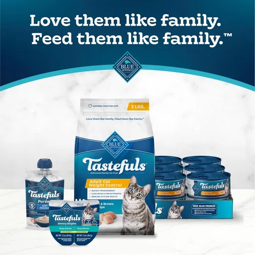 Vista 9 de Blue Buffalo Tastefuls - Comida natural para gatos adultos, control de peso, bolsa de 7 libras
