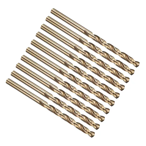 Vista 155 de PATIKIL Broca Jobber de 0.039 in, vástago recto M35 cobalto 5% acero de alta velocidad 135° acabado dorado para metal duro de acero inoxidable - 2