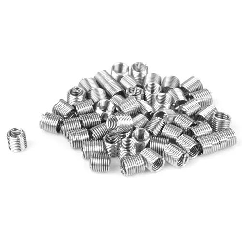 Vista 9 de Kit de instalación de reparación de roscas de 50 piezas M4 x 2D insertos de rosca de acero inoxidable utilizados en materiales de baja resistencia
