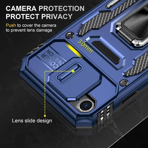Vista 7 de Asuwish Funda de teléfono para iPhone 7plus 8plus 7/8 Plus con protector de pantalla de vidrio templado y cubierta deslizante para cámara