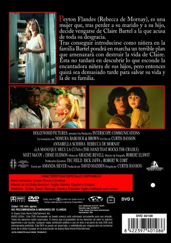 Vista 2 de La Mano Que Mece La Cuna Import Movie European Format - Zone 2 2003 Rebecca Demornay Annabella Scior
