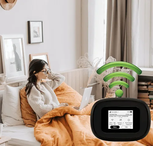 Vista 4 de WiFi portátil móvil 4G/5G Verizon Wireless Jetpack Inseego MiFi M1000 Hotspot móvil para viajes Puerto Ethernet RJ45 Velocidad de hasta 2,4