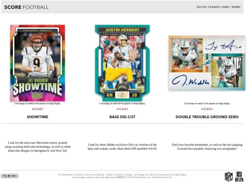 Vista 4 de Caja Hobby de Fútbol Americano Panini Score 2023 - 10 Paquetes