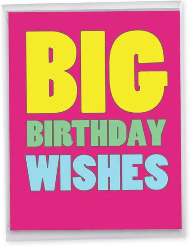 Vista 9 de P3939 Jumbo tarjetas divertidas "Big 40 Birthday" con sobre (versión extra grande de 8.5'' x 11'').