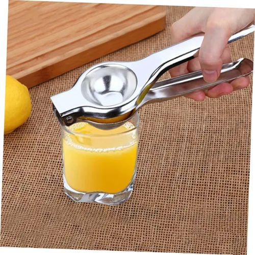 Vista 4 de INOOMP Exprimidor manual de acero inoxidable con exprimidor manual de limón y naranja con cómodo exprimidor de cítricos de mano para lima, kiwi