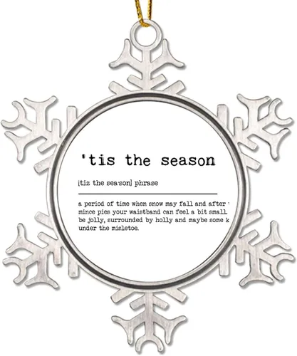 Vista 13 de Definición de sustantivo coño adorno colgante para árbol de Navidad, definición de coño, copo de nieve, adorno de árbol de Navidad, recuerdo