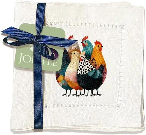 Vista 14 de Jolitee Servilletas decorativas de cóctel con punto vainica, 6 x 6 pulgadas, lavables, similares al lino, hechas a mano para el entretenimiento