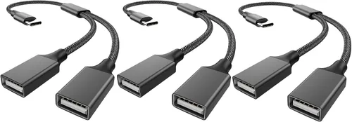 Vista 8 de MOGOOD Divisor USB C a USB, adaptador OTG tipo C a USB 2.0 dual, transferencia de datos de 480 Mbps, compatible con MacBook Pro, iPad Air, Surface