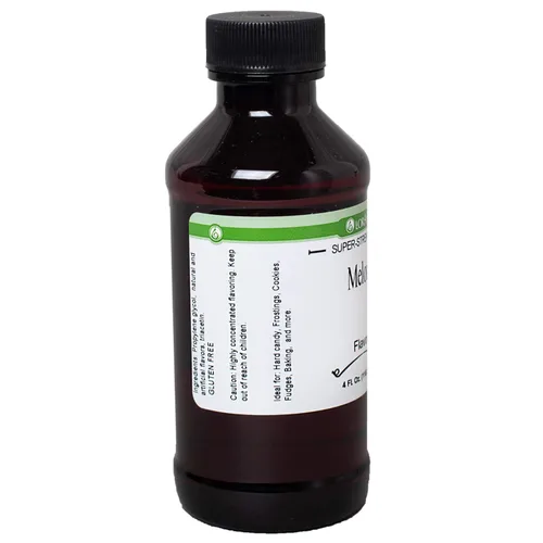 Vista 3 de LorAnn Melon SS Flavor, botella de 4 onzas, incluye un cuentagotas de vidrio roscado