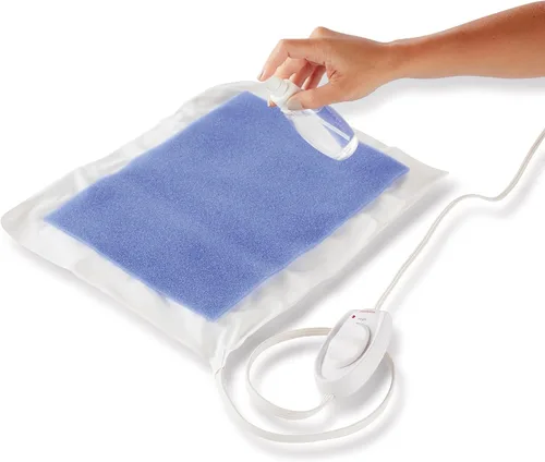 Vista 2 de Sunbeam Heating Pad for Pain Relief Standard Size Ultra Heat, 3 Heat Settings Light Blue, 12 Inch x 15 Inch