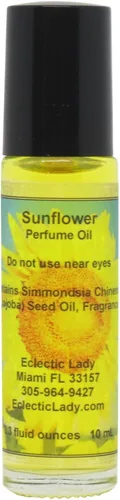 Vista 4 de Aceite de perfume de girasol, fragancia portátil enrollable de 0.3 onzas, uso diario