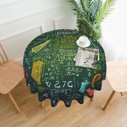 Vista 12 de Round Tablecloth for Dining Table 60 Inch Fabric Table Cover Glittered Blue Background Water Resistant Circular Table Cloth for Kitchen Farmhouse
