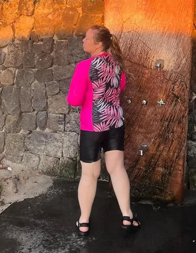 Vista 6 de JACK SMITH Traje de baño de 3 piezas de manga larga con cremallera frontal, tankini UPF 50 para mujer