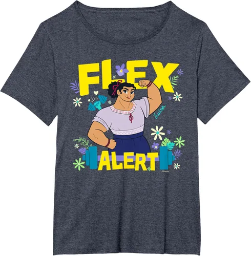 Vista 72 de Disney Encanto Luisa Madrigal Flex Alert Camiseta, Negro