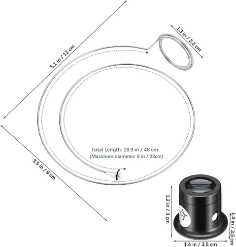 Vista 8 de Lupa de lupa monocular para reloj, lupa con bucles para los ojos, lupa relojera, herramienta de reparación experimental, 3x/5x/10x/15x