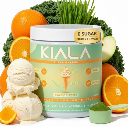 Vista 11 de Kiala Nutrition Super Greens, Polvo de vegetales orgánicos con espirulina y clorella para la digestión, salud intestinal, inmunidad, energía, sin