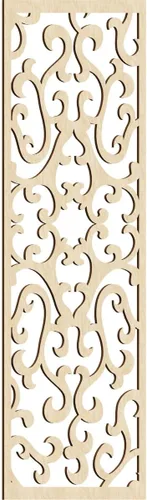 Vista 10 de 9 3/8 pulgadas de ancho x 24 3/8 pulgadas de alto x 1/4 de alto Smithfield paneles de pared de madera con calado, abedul