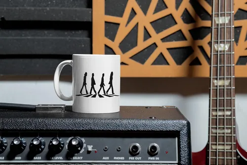 Vista 3 de Vincit Veritas Beatles Taza de café Abbey Road Taza de café Cruce de peatones mercancía Memorabilia álbum de vinilo Record Iconic Band Pepper CD