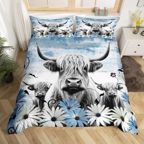 Vista 11 de Funda de edredón de oso de caza, tamaño individual, juego de ropa de cama rústica de animales del bosque para niños y niñas, funda de edredón a Oso