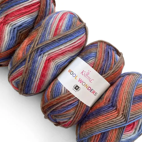 Vista 25 de Wool Wonders - Ovillo de lana para tejer, paquete de 4 (640 yardas/14.11 oz), patrones libres, hilo de lana para tejer, Aran/pesado #4