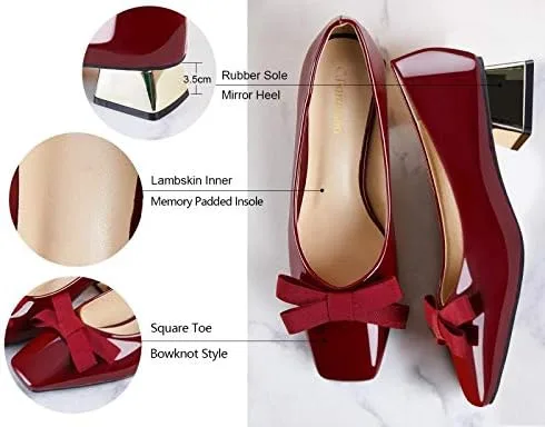 Vista 4 de C.Paravano Low Heel Shoes for Women I Women Pumps I Pumps Shoes Women I Block Heel Pumps I Block Heels for Women I Low Heels