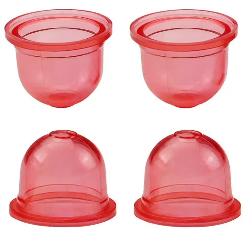 Vista 5 de Paquete de 4 bombillas de carburador de plástico rojo de repuesto para Walbro #188-16 Carb Poulan Craftsman 530-035497 505306701 Stihl Primer