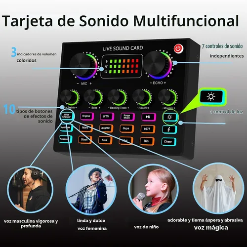 Vista 4 de Paquete de equipo de podcast V8max para 2, modificador de voz con kit de micrófono de podcast BM-800 - Micrófono de condensador perfecto